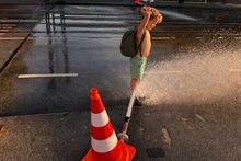 Verkoelen bij een brug